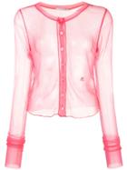 Helmut Lang Sheer Button Shirt - Pink