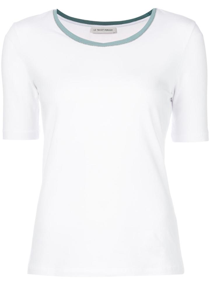 Le Tricot Perugia Classic Fitted T-shirt - White