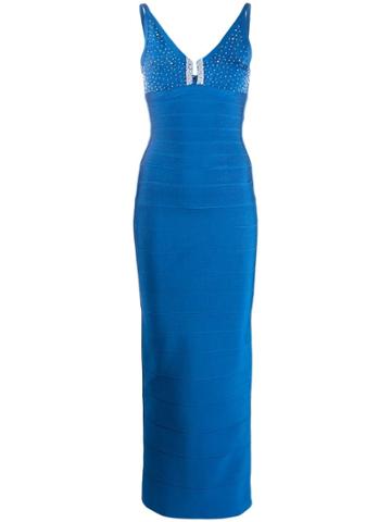 A.n.g.e.l.o. Vintage Cult 2000's Herve Leger Bandage Dress - Blue