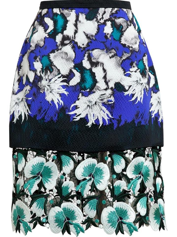 Peter Pilotto Anna Hammered Silk Skirt