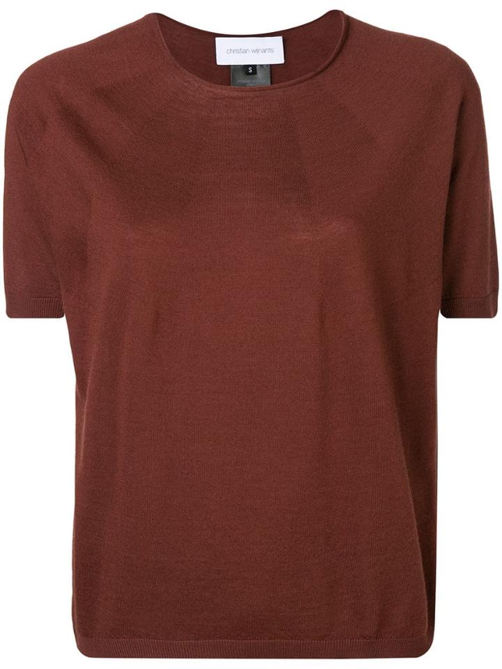 Christian Wijnants Short Sleeve Jumper - Brown