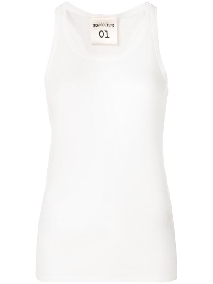 Semicouture Basic Tank Top - White