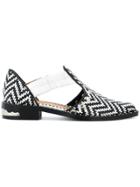 Toga Pulla Woven Cut Out Oxfords - Black