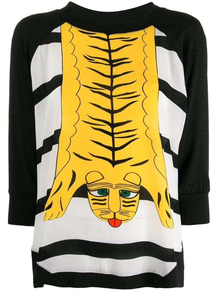 Ultràchic Tiger Print Sweater - Black