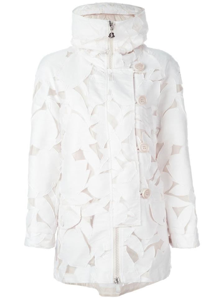 Moncler 'pistache' Parka Coat - White