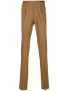 Pt01 - Pleated Trousers - Men - Virgin Wool/spandex/elastane - 46, Yellow/orange, Virgin Wool/spandex/elastane