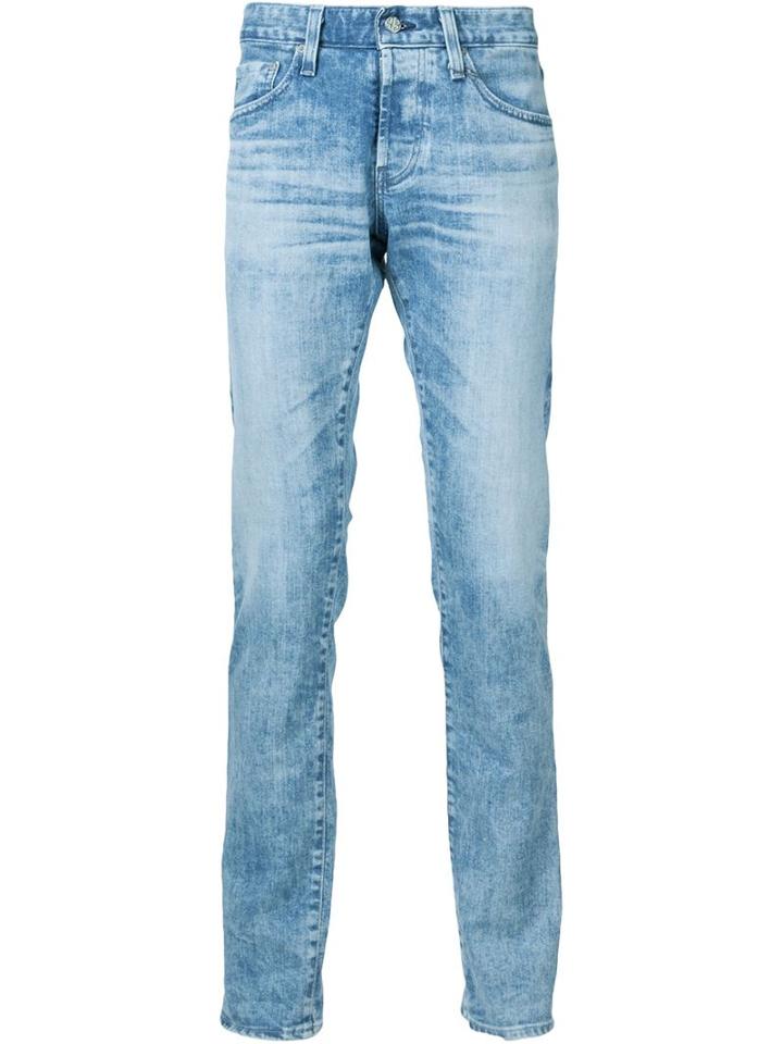 Ag Jeans Straight-leg Jeans, Men's, Size: 34, Blue, Cotton/polyurethane