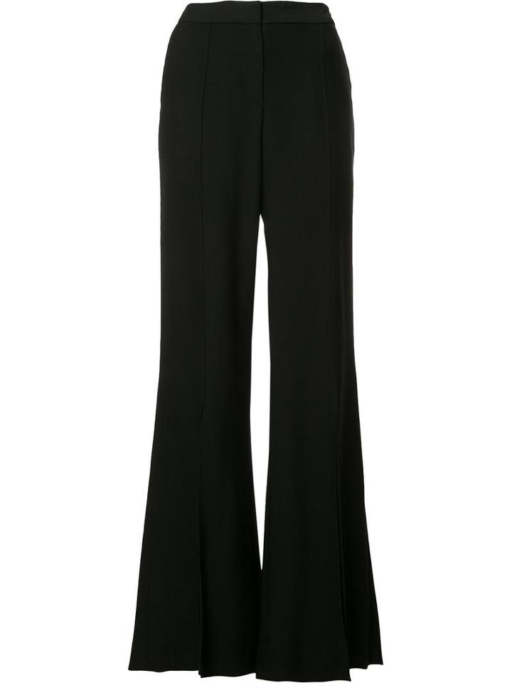 Hellessy Slit Leg Flared Trousers, Women's, Size: 8, Black, Viscose/spandex/elastane/silk