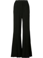 Hellessy Slit Leg Flared Trousers, Women's, Size: 8, Black, Viscose/spandex/elastane/silk