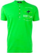 Dsquared2 Henley T-shirt, Men's, Size: Xl, Green, Cotton