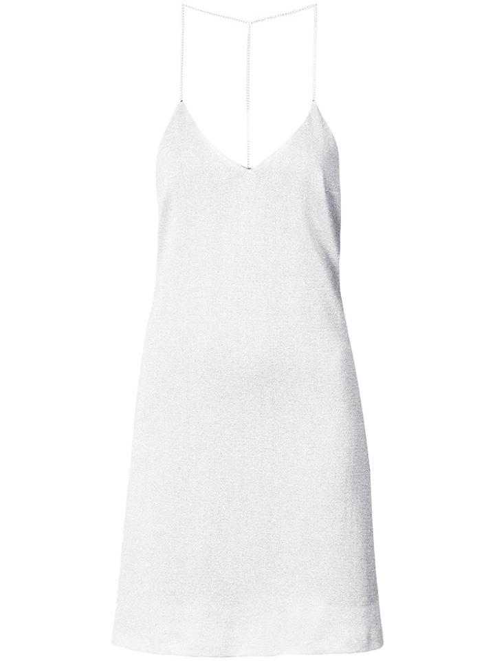 Amiri Open-back Slip Dress - Metallic