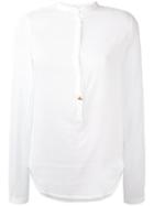 Forte Forte - Bee Button Top - Women - Silk/cotton - Iii, White, Silk/cotton