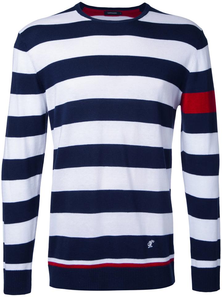Loveless - Striped Jumper - Men - Silk/cotton/rayon - 2, White, Silk/cotton/rayon