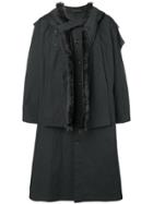 Yohji Yamamoto Oversized Cape Coat - Black