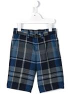 Dolce & Gabbana Kids Tartan Shorts, Boy's, Size: 6 Yrs, Blue
