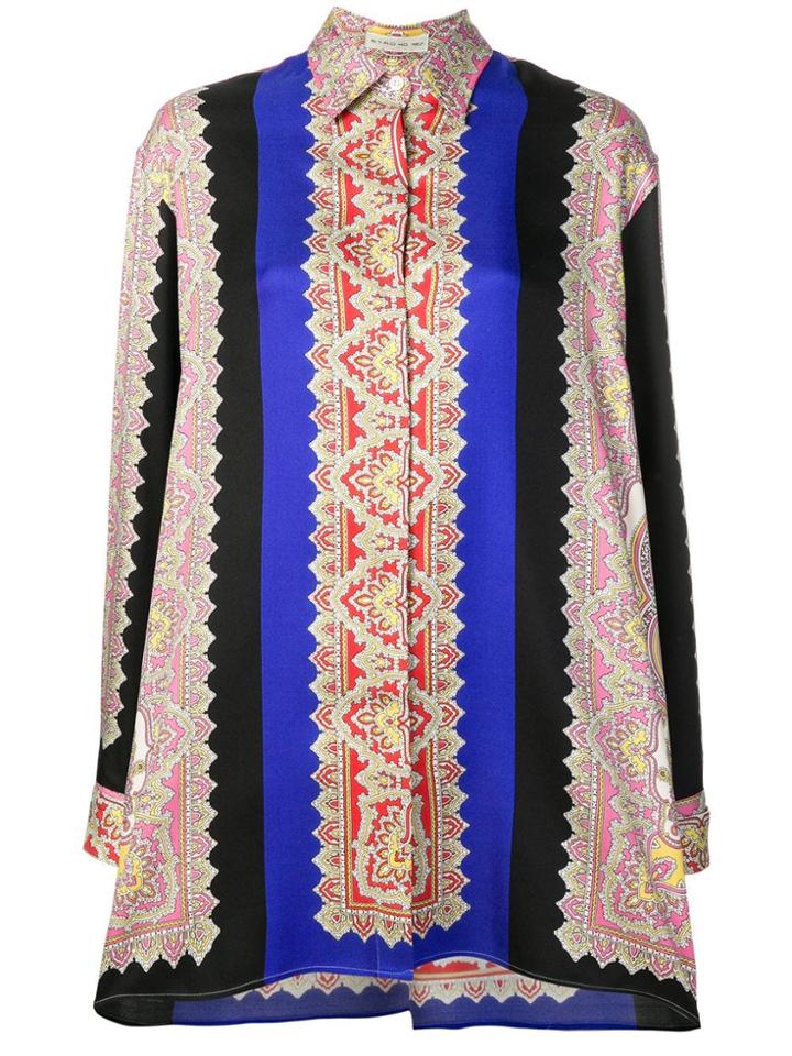 Etro Embroidered Long-sleeve Shirt - Blue