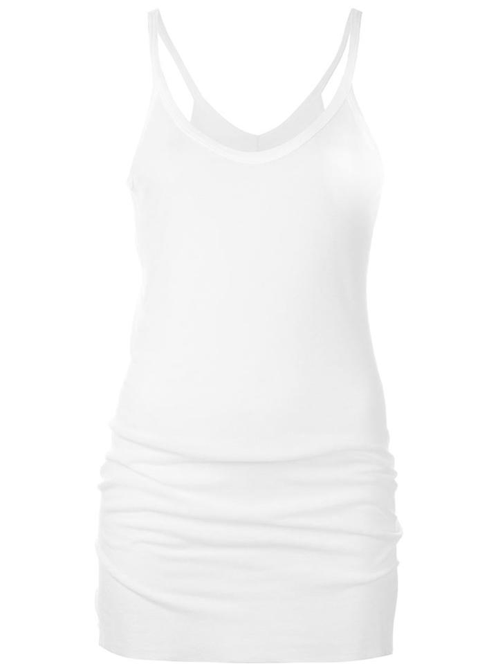 Rick Owens Lilies Fitted Tank Top, Women's, Size: 42, White, Viscose/cotton/nylon