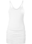 Rick Owens Lilies Fitted Tank Top, Women's, Size: 42, White, Viscose/cotton/nylon