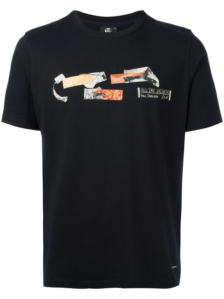 Ps By Paul Smith - All Day Breakfast T-shirt - Men - Cotton - Xxl, Black, Cotton