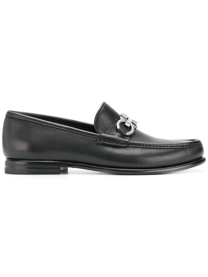 Salvatore Ferragamo Crown Loafers - Black