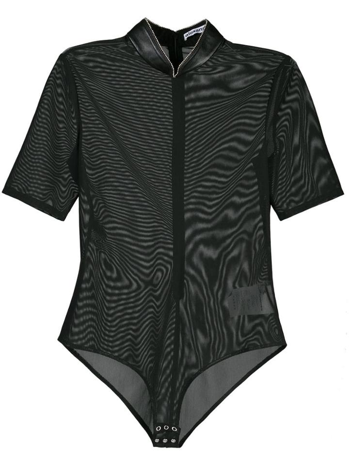 Alexander Wang Stand-up Collar Bodysuit - Black