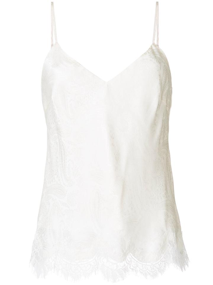 Gold Hawk Lace Hem Top - Nude & Neutrals