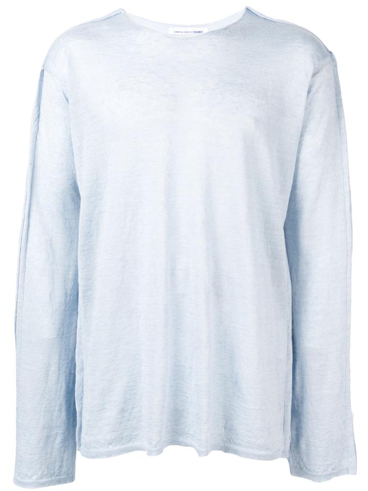 Comme Des Garçons Shirt Elongated Sleeves T-shirt - Blue