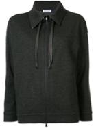 Brunello Cucinelli - Zipped Sweatshirt - Women - Cashmere - M, Grey, Cashmere