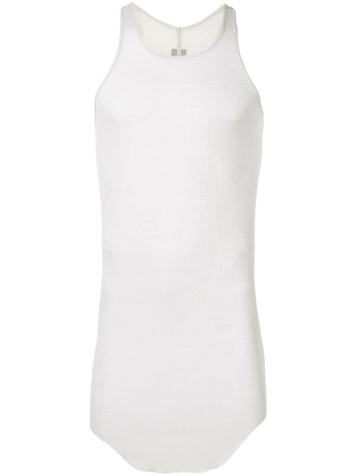Rick Owens Ribbed Fitted Vest Top - Grey