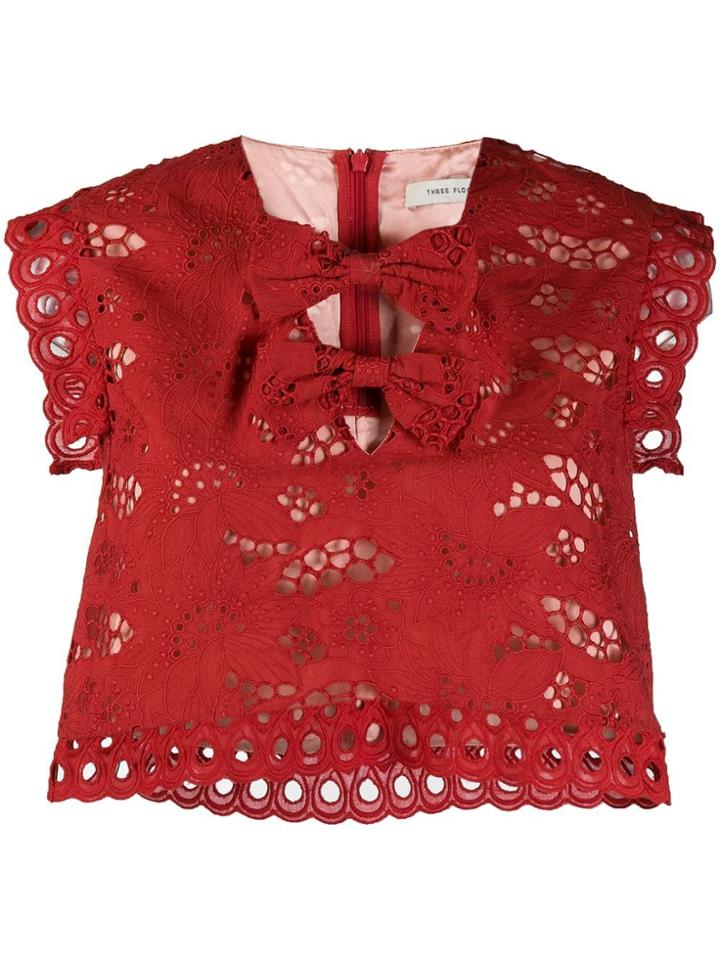 Three Floor Sea Of Spice Top - Red