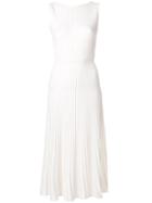 Loro Piana Crossover Back Fitted Dress - White