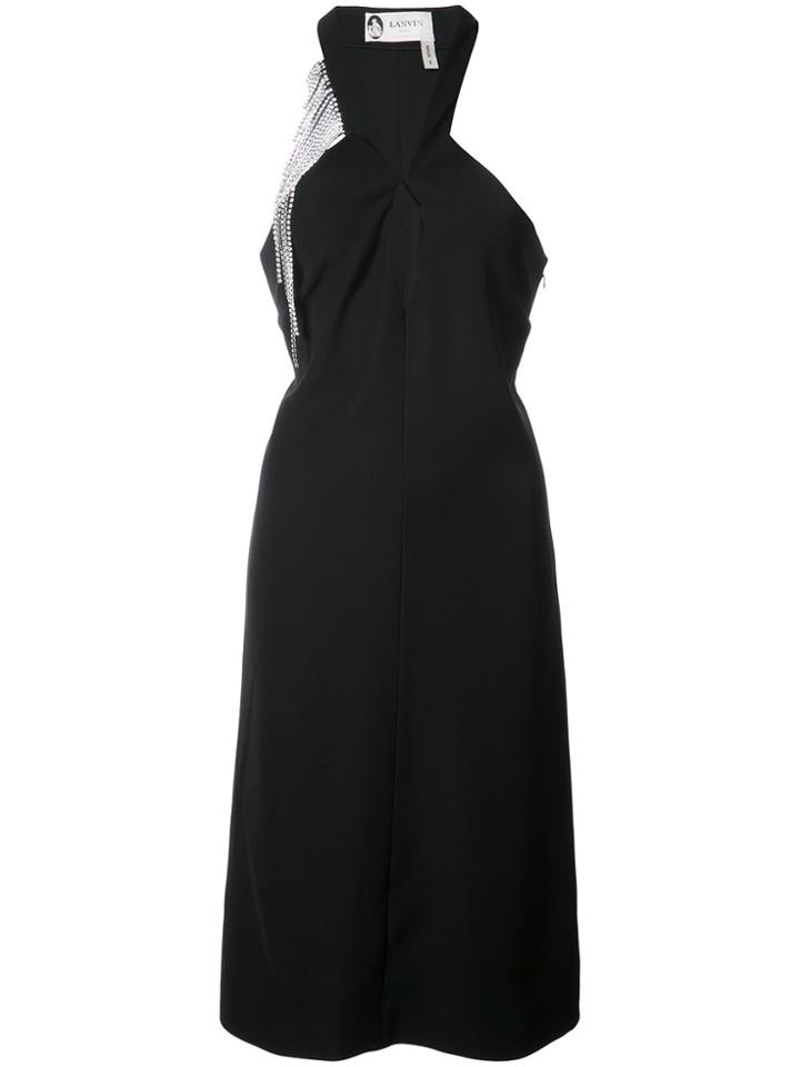 Lanvin Crystal-fringe Dress - Black
