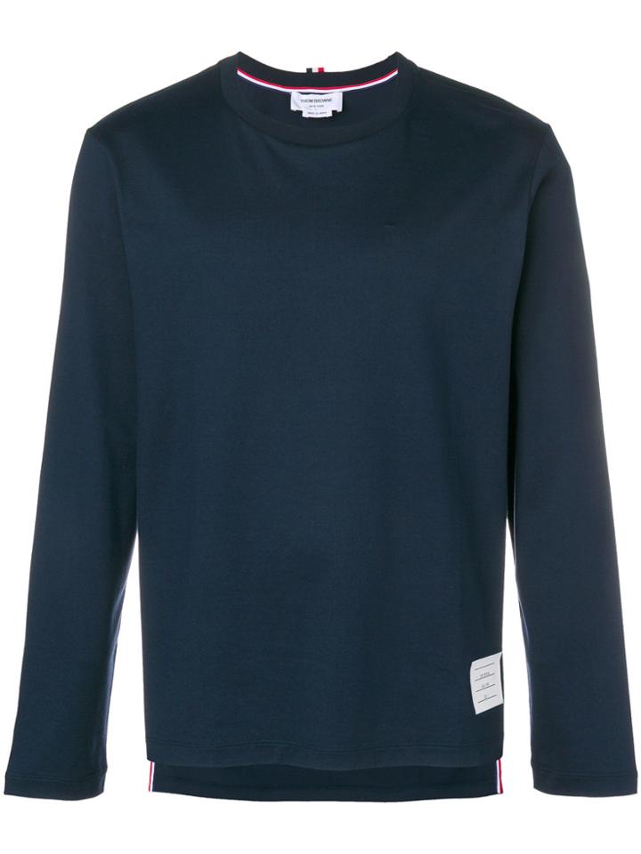 Thom Browne Loose Fit Longsleeved T-shirt - Blue