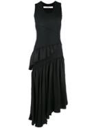 Damir Doma - Sleeveless Ruffle Trim Dress - Women - Cotton/spandex/elastane/cupro - Xs, Women's, Black, Cotton/spandex/elastane/cupro