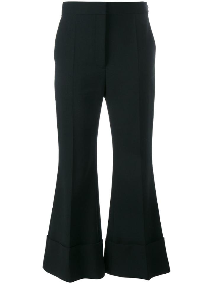 Stella Mccartney Cropped Flared Trousers - Black