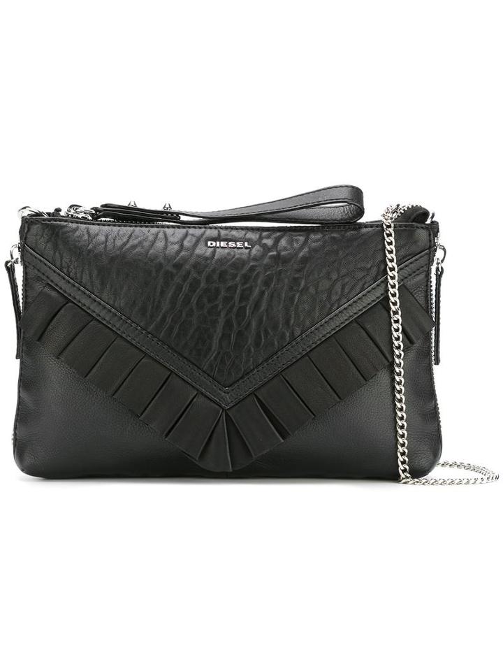Diesel Frill Trim Cross Body Bag, Women's, Calf Leather