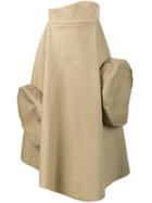 A.w.a.k.e. Double Faced Midi Skirt, Women's, Size: 40, Nude/neutrals, Cotton