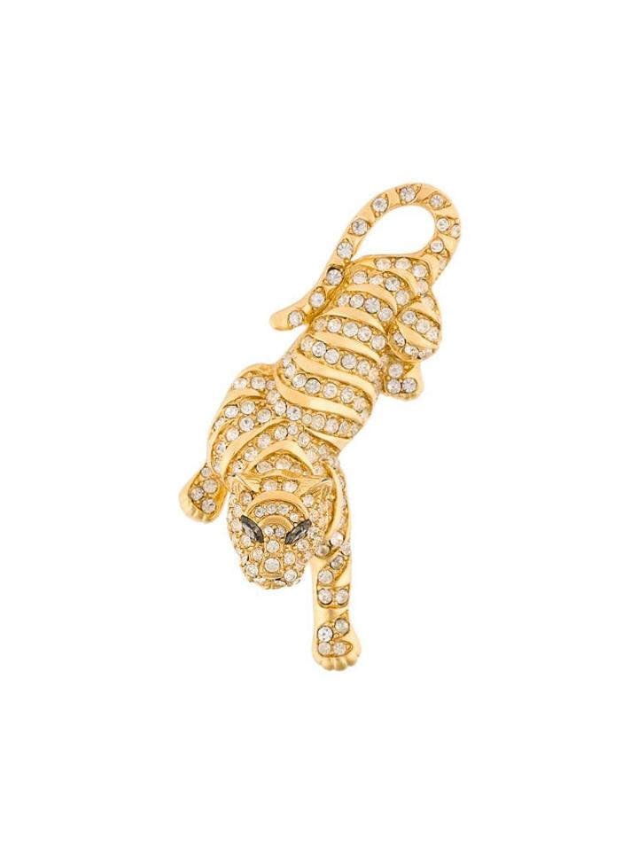 Susan Caplan Vintage 1960's Trifari Vintage Panther Brooch - Gold