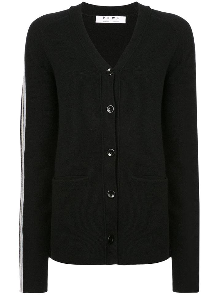 Proenza Schouler Pswl Merino Cashmere Cardigan - Black