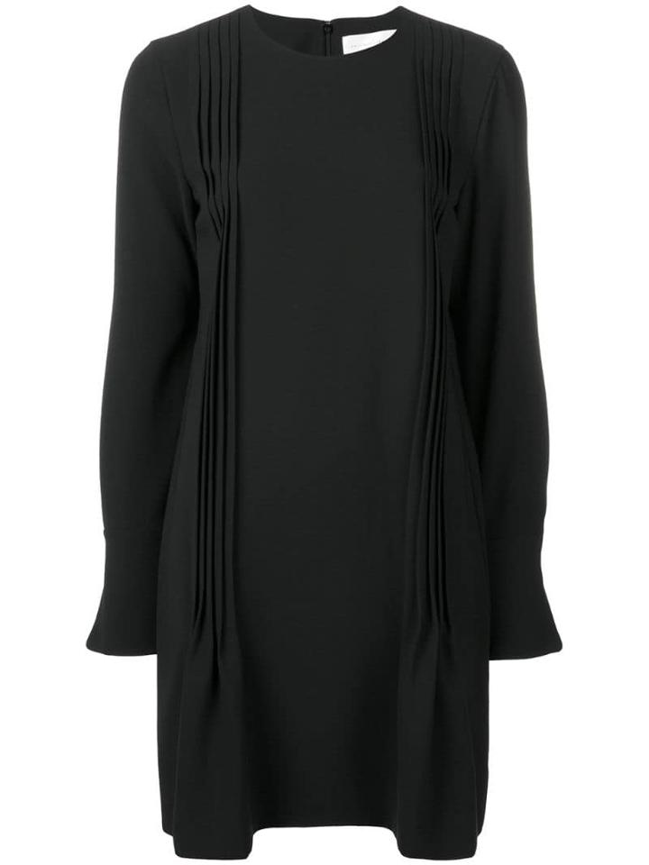 Victoria Victoria Beckham Pleated Detail Dress - Black
