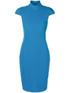 Versace Collection Fitted Shortsleeved Dress - Blue