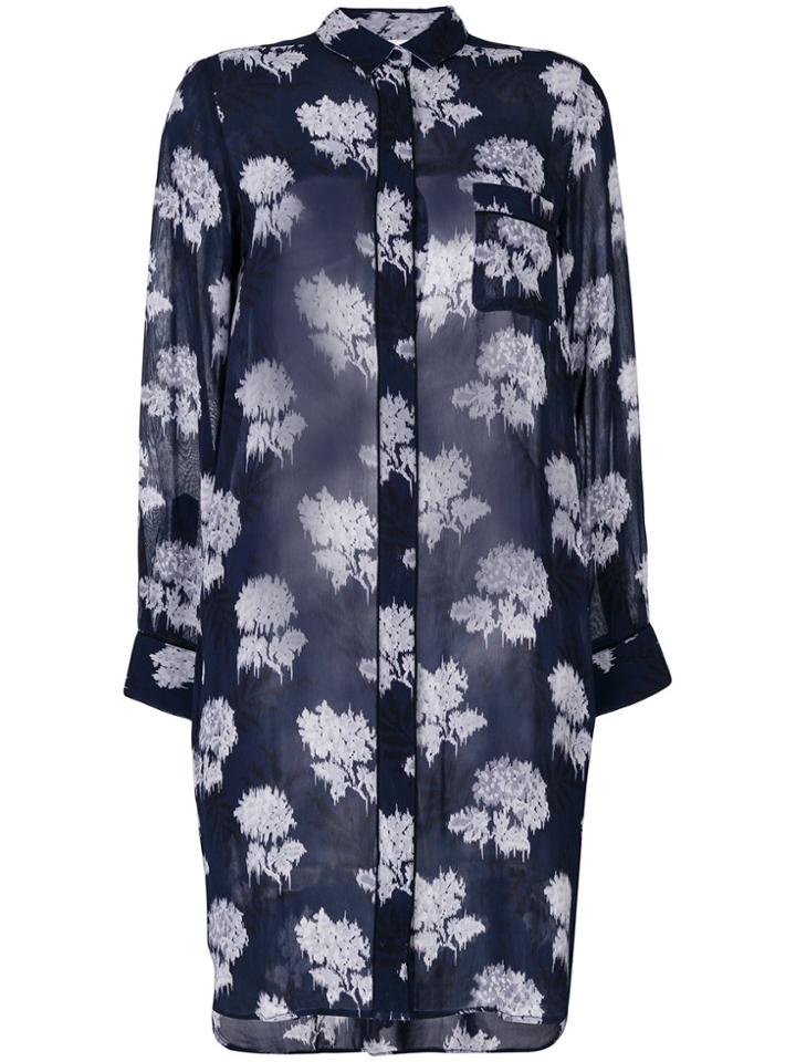 Ganni Floral Printed Blouse - Blue