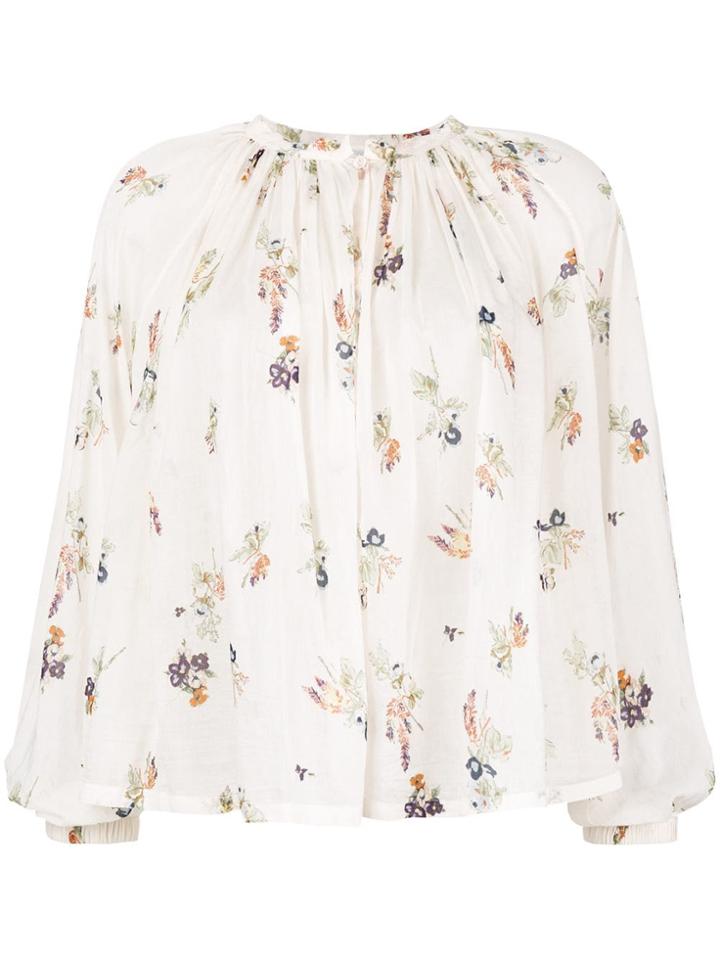 Forte Forte Floral Print Blouse - White