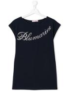 Miss Blumarine Logo Print T-shirt - Blue