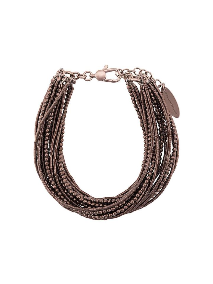 Brunello Cucinelli Layered Bead Bracelet - Brown