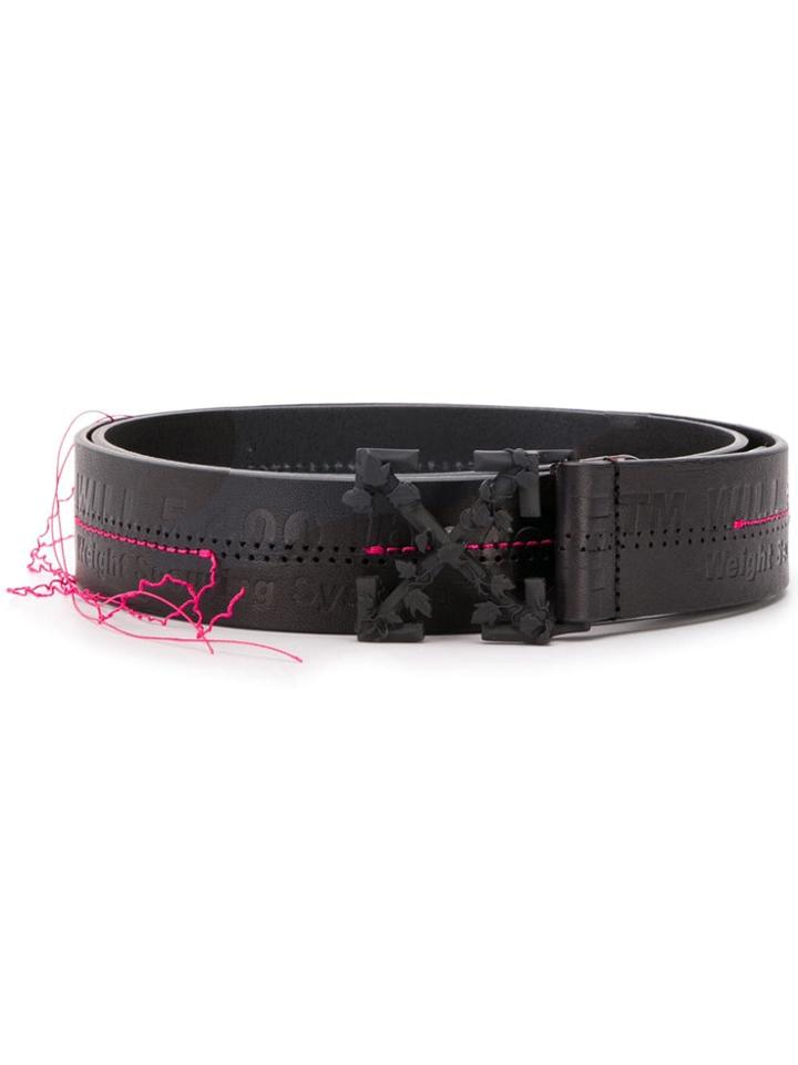 Off-white Embossed Logo Industrial Belt - Black