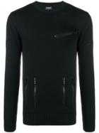 Les Hommes Fine Knit Fitted Sweater - Black