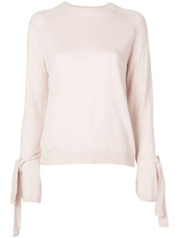 Alexis Dafna Tie-cuff Jumper - Brown