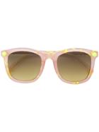 Christopher Kane Eyewear Square Frame Speckled Sunglasses - Yellow &