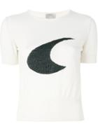 Eggs Embroidered Knit T-hirt
